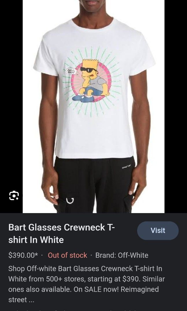 Off white bart glasses sale