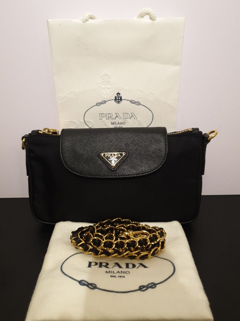 Brand new never used Prada Bandoliera Tessuto hand - Depop