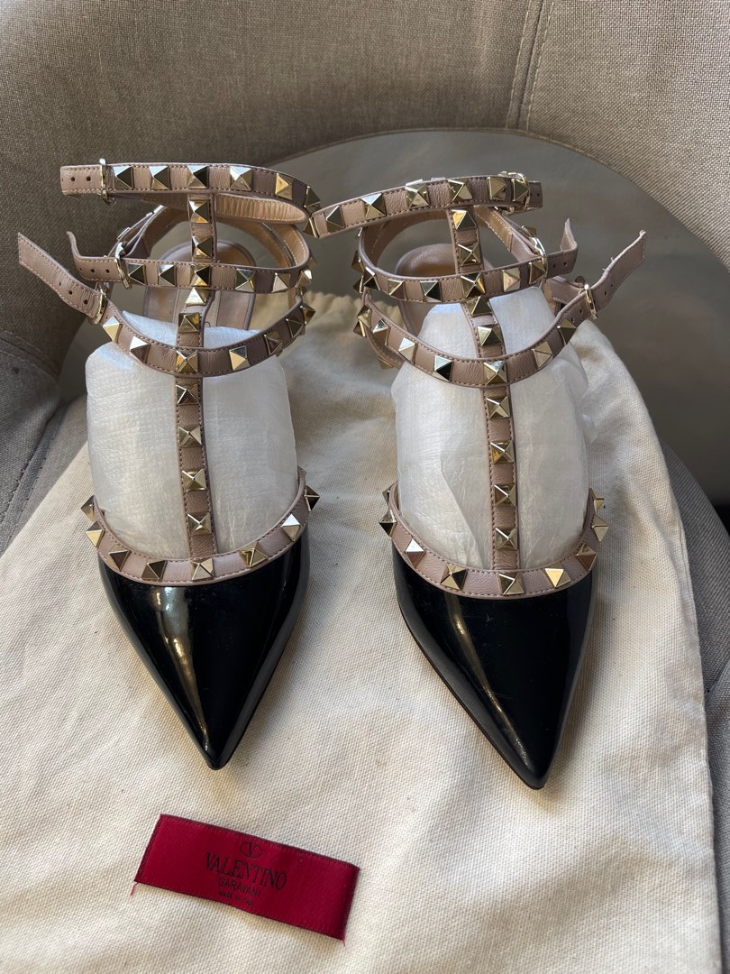 Authentic valentino studded kitten heels on Carousell