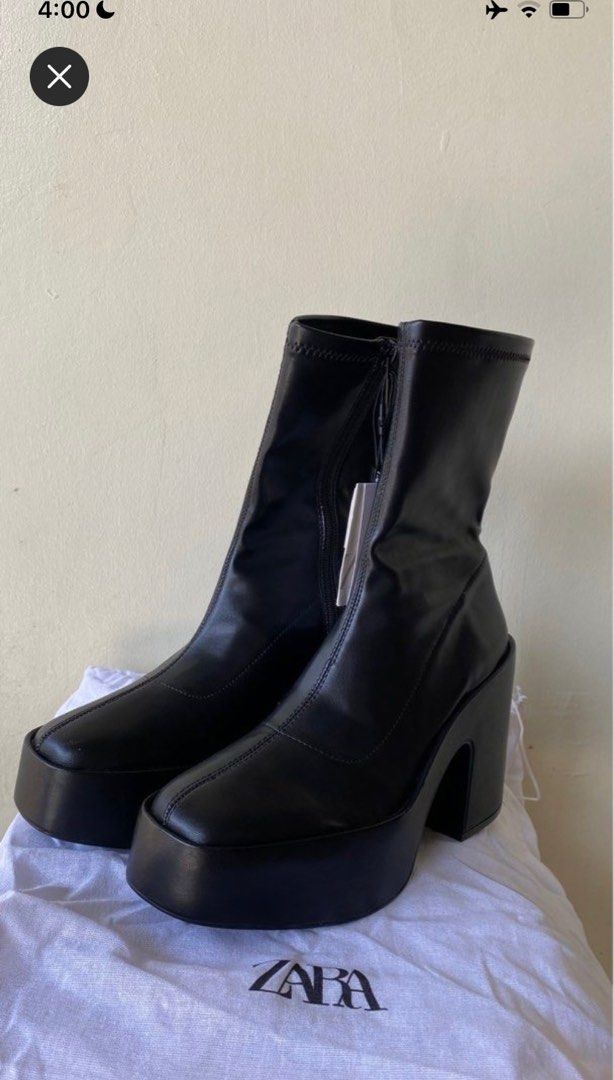 AUTHENTIC ZARA TRAFALUC ANKLE PLATFORM BOOTS Women s Fashion