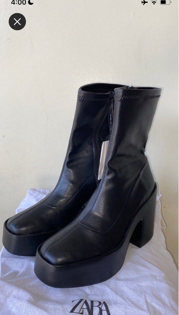 AUTHENTIC ZARA TRAFALUC ANKLE PLATFORM BOOTS Women s Fashion