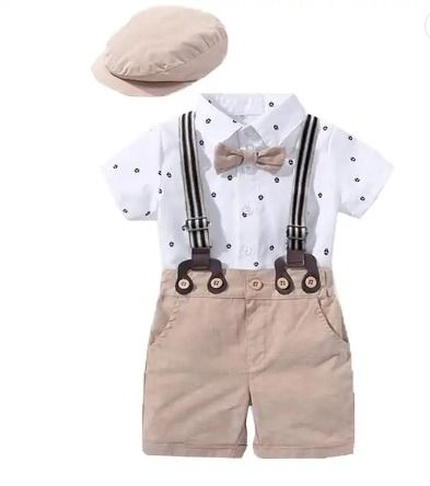 Baby Boy formal suit gentleman clothing set 100 cotton FREE