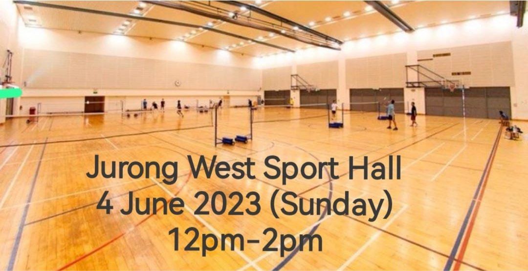 Badminton court for sell Jurong West Sports hall 4/6/23 12pm to 2pm