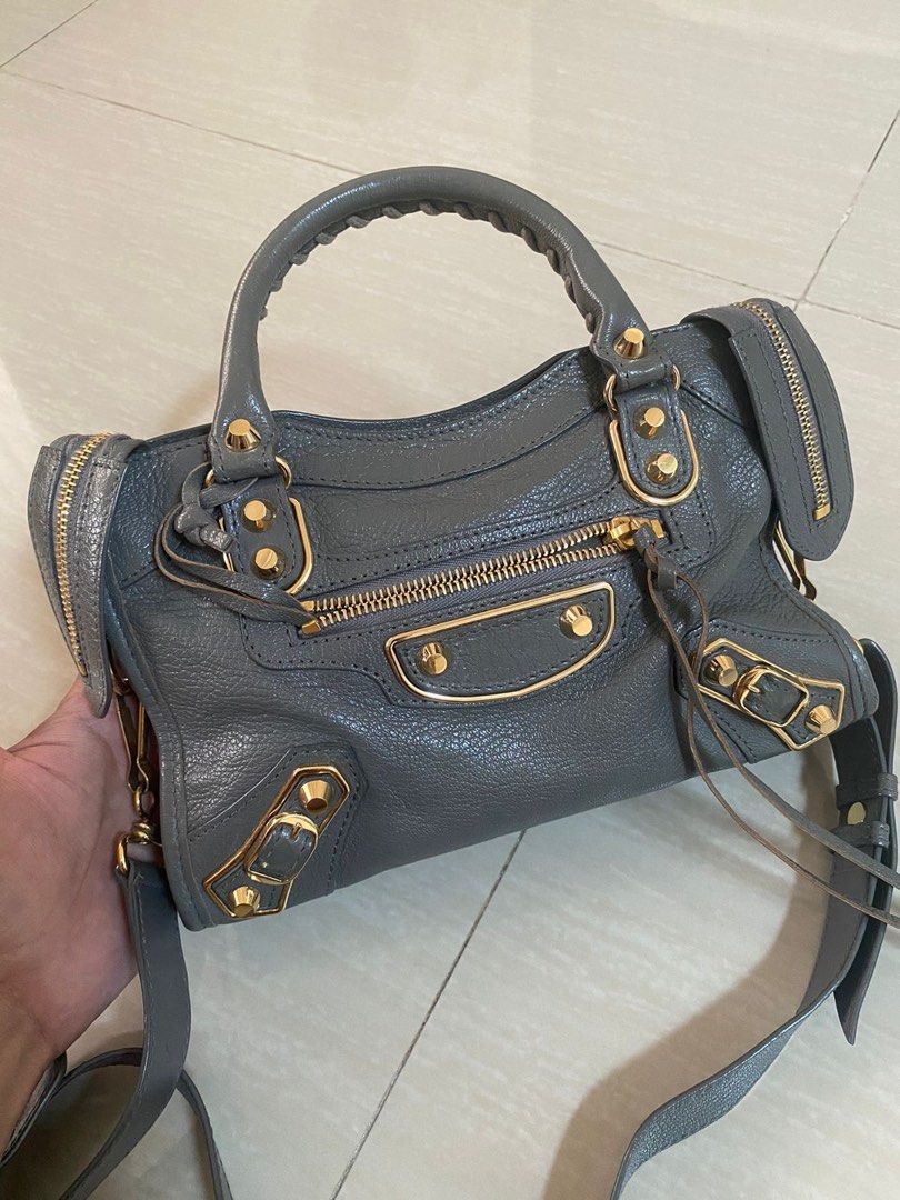 Balenciaga Mini City Gris Acier
