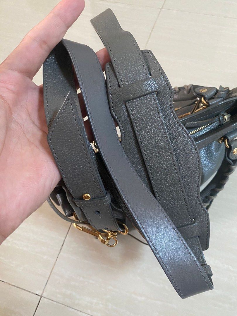 Balenciaga mini city gris acier Outlet