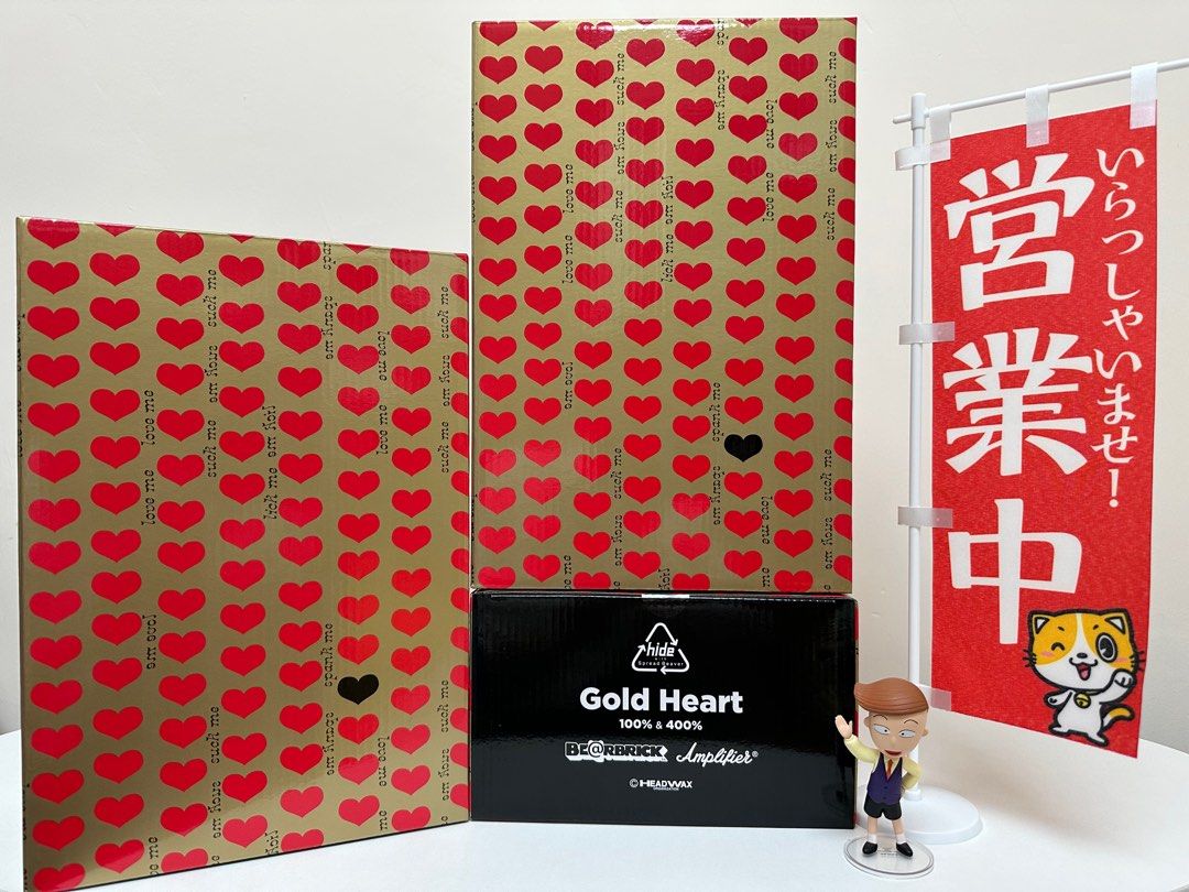 BE@RBRICK Gold Heart 100％ & 400％ hideBE@RBRICK Gold Heart 100％ &