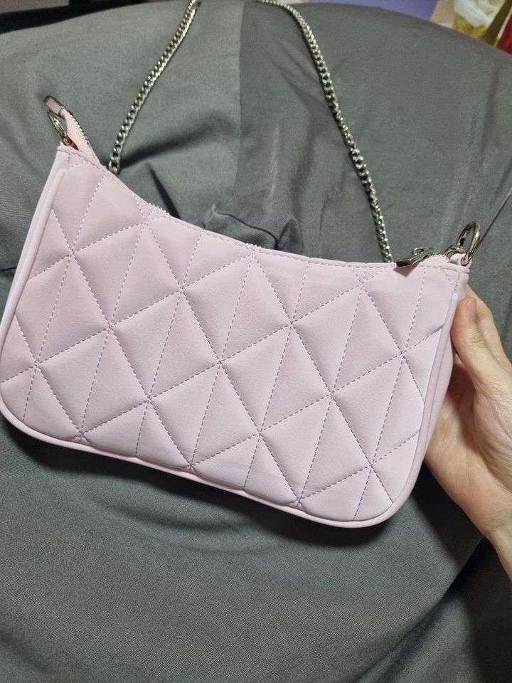 bn pastel pink elegant cross body leather like material bag