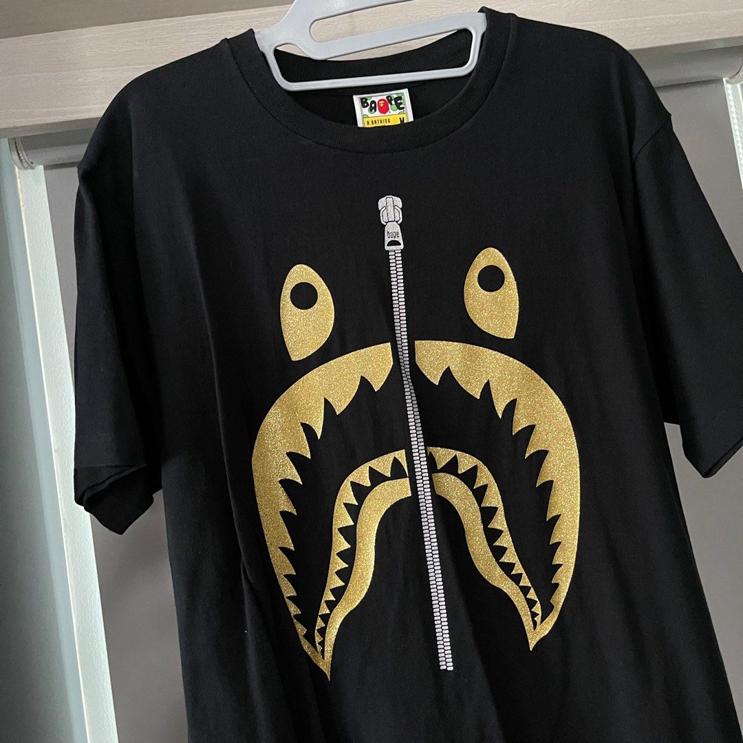 Bape glitter shop shark tee