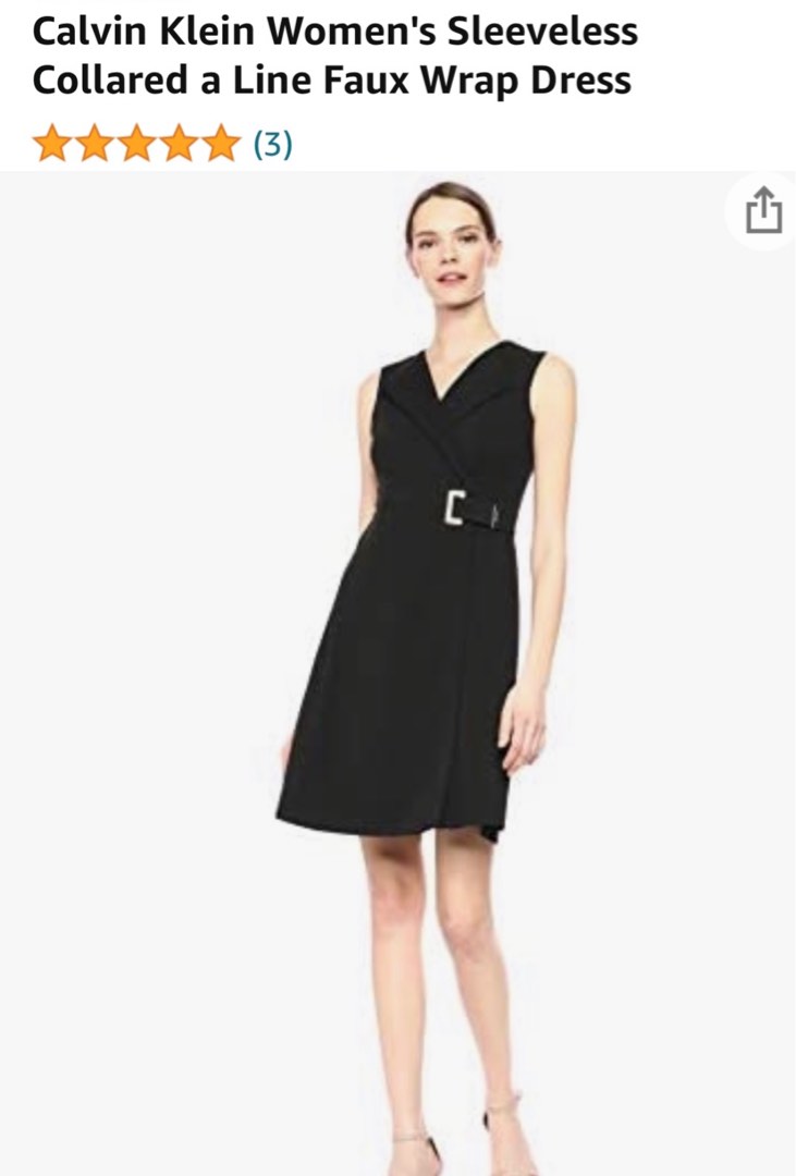 Brand new Calvin Klein black wrap dress Women s Fashion Dresses