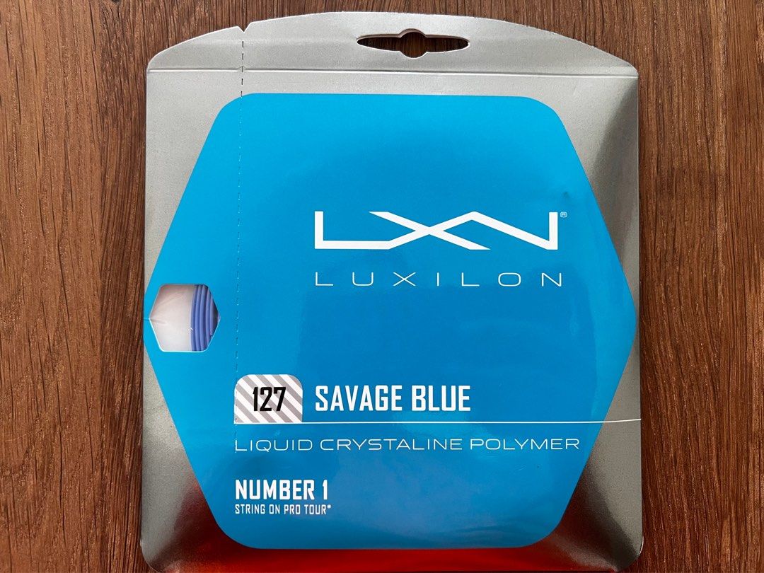Brand New] Luxilon Savage Blue 1.27mm tennis string, Sports