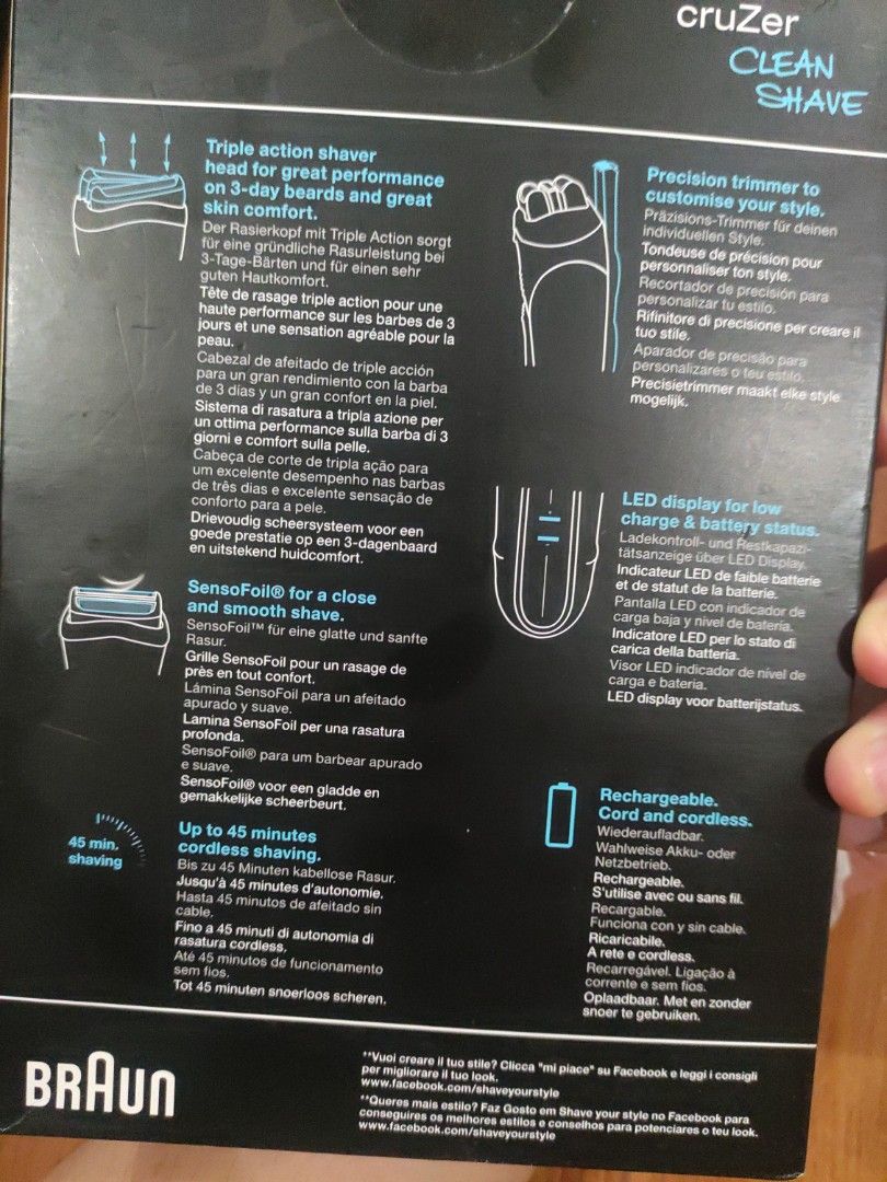 Braun cruzer 5 electric shaver rechargeable, Beauty  Personal Care, Men's  Grooming on Carousell