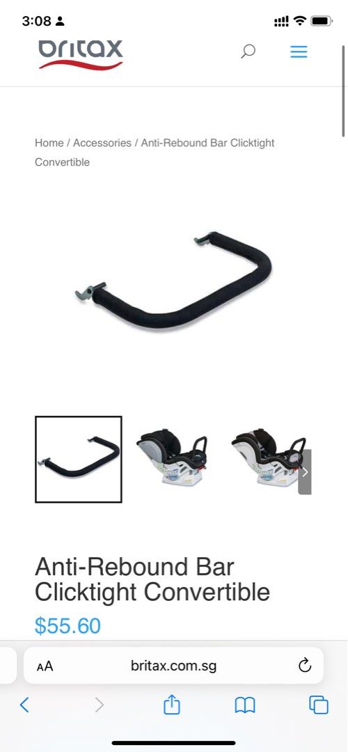 Britax rebound bar top