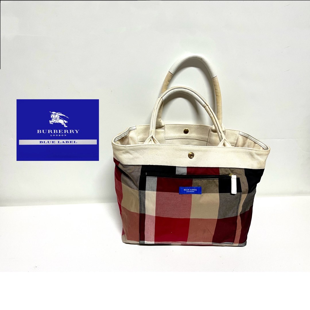 バッグ BURBERRY Blue Label Reversible Tote Bag Burberry Blue Label Reversible Bag – Miss Bugis