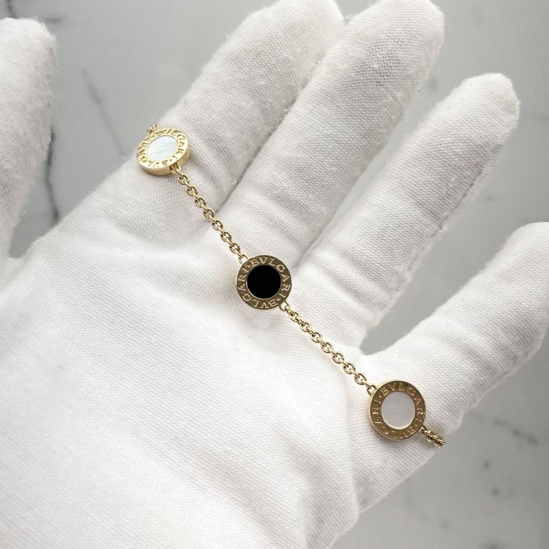 BVLGARI RG750 MOP ONYX 10.51G BRACELET 237015137 WE