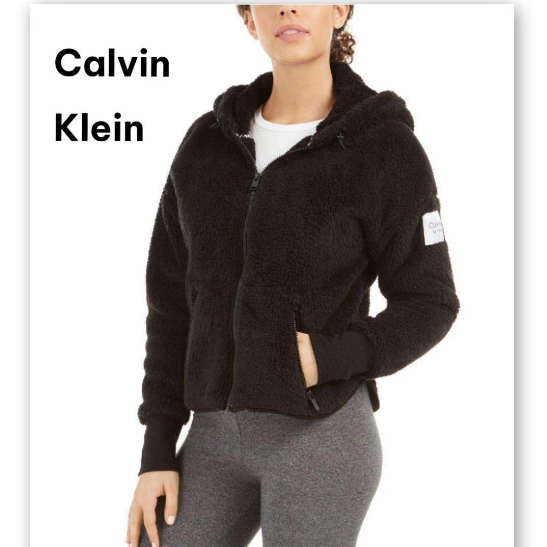 Calvin Klein Serpha Jacket Fuzzy Jacket Jaket Jumbo on Carousell