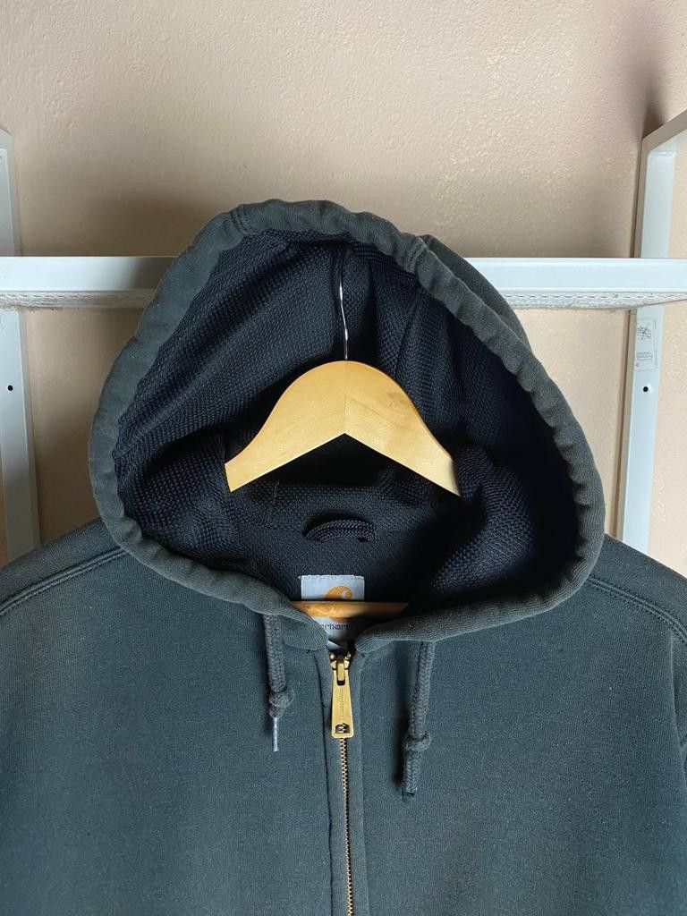 Carhartt Rutland Thermal Line Zip Up Hooded Sweatshirt Pit 23.5