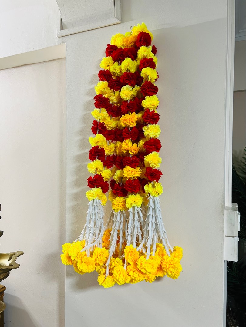 Carnation flowers Deepavali decorations Indian flowers 36 inches long. Price Per Pair