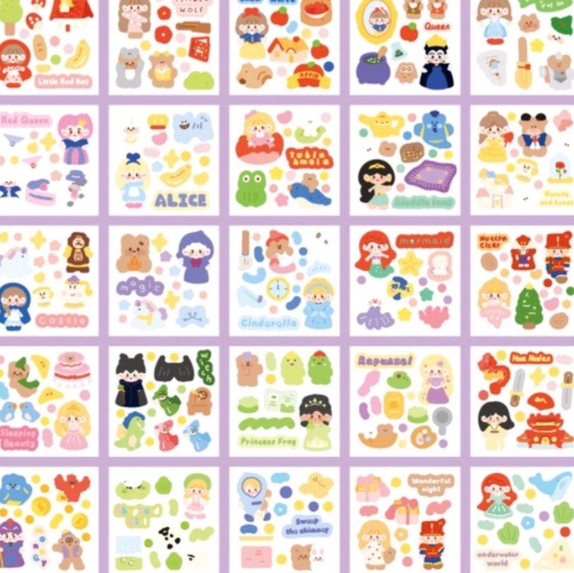 Cartoon Sticker Box Set 100pcs, Hobbies & Toys, Stationery & Craft