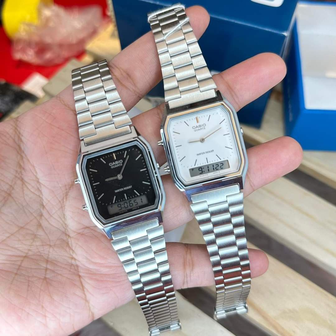 Casio AQ230 Watch (Category: Women's Watches) located in Manila. Submitted by annafinds (Listing ID 1235497635, Image 2). Description: CASIO AQ-230 analog digital P2,599 only each 2 for P4,699 free shipping pedeng pede niyo pang resell yan 😍 Unisex to 😍.
