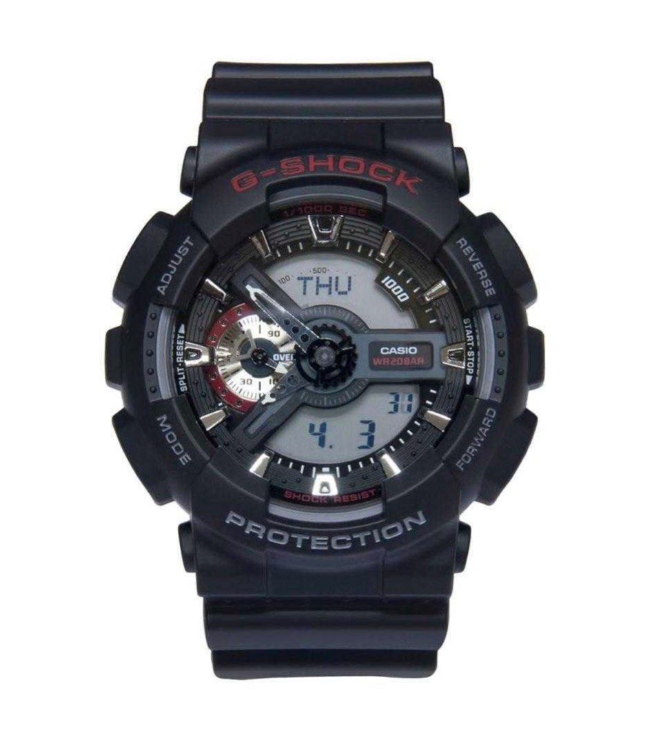 CASIO G SHOCK GA 110 1ADR DIGITAL QUARTZ BLACK RESIN MEN S WATCH