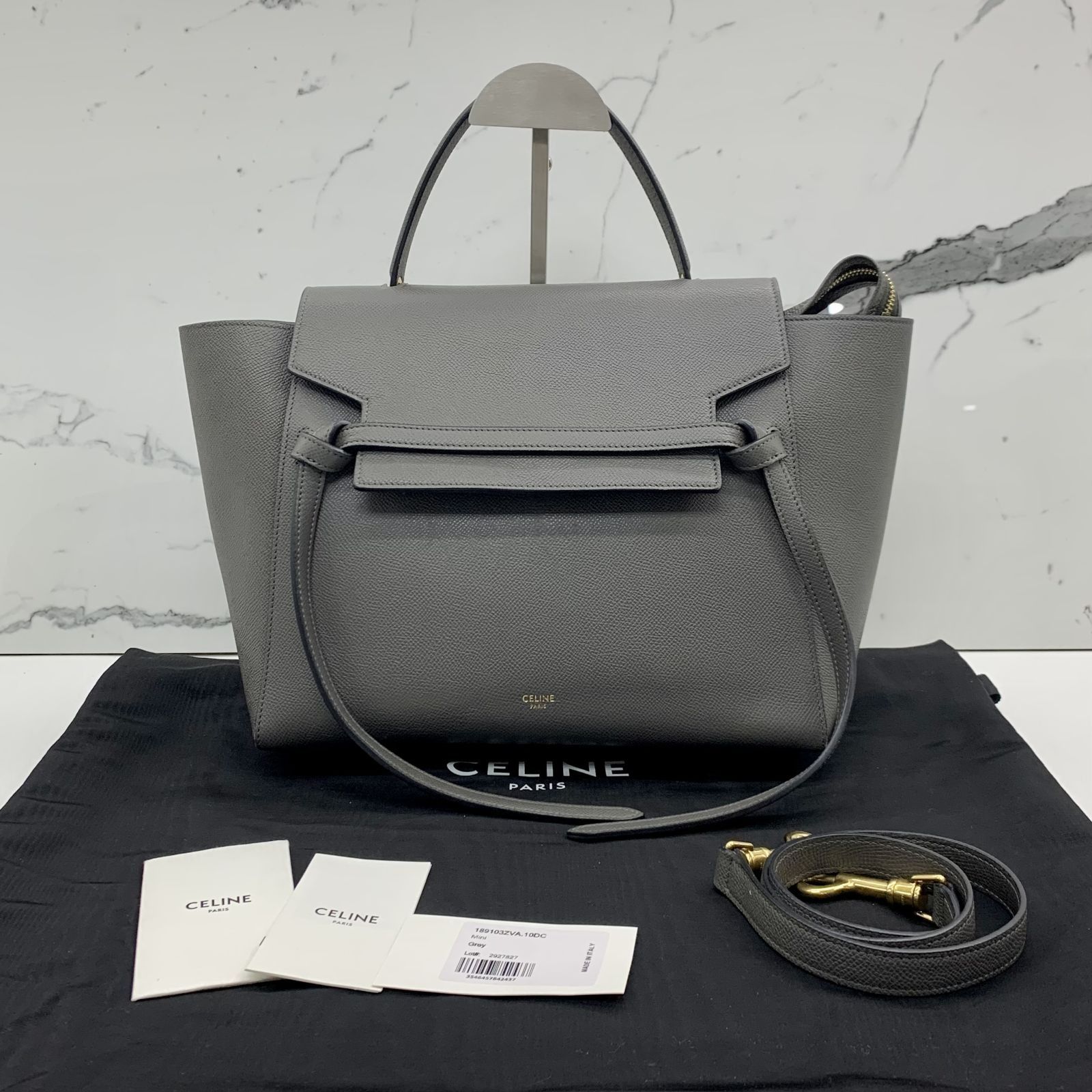Celine belt bag dark grey on sale
