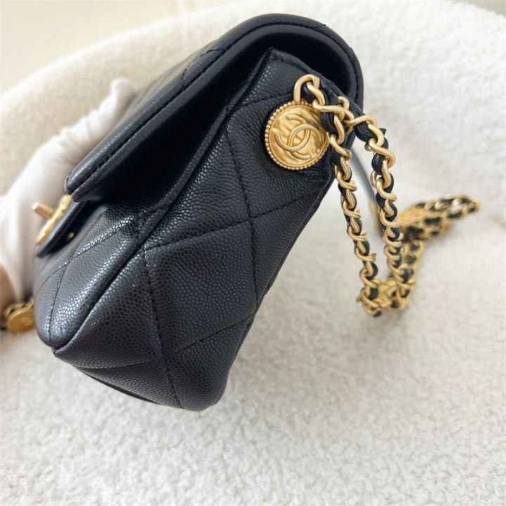 ✖️Sold✖️Chanel 22A Twist Your Buttons Small Flap in Black Caviar and AGHW  (2022), Luxury, Bags & Wallets on Carousell