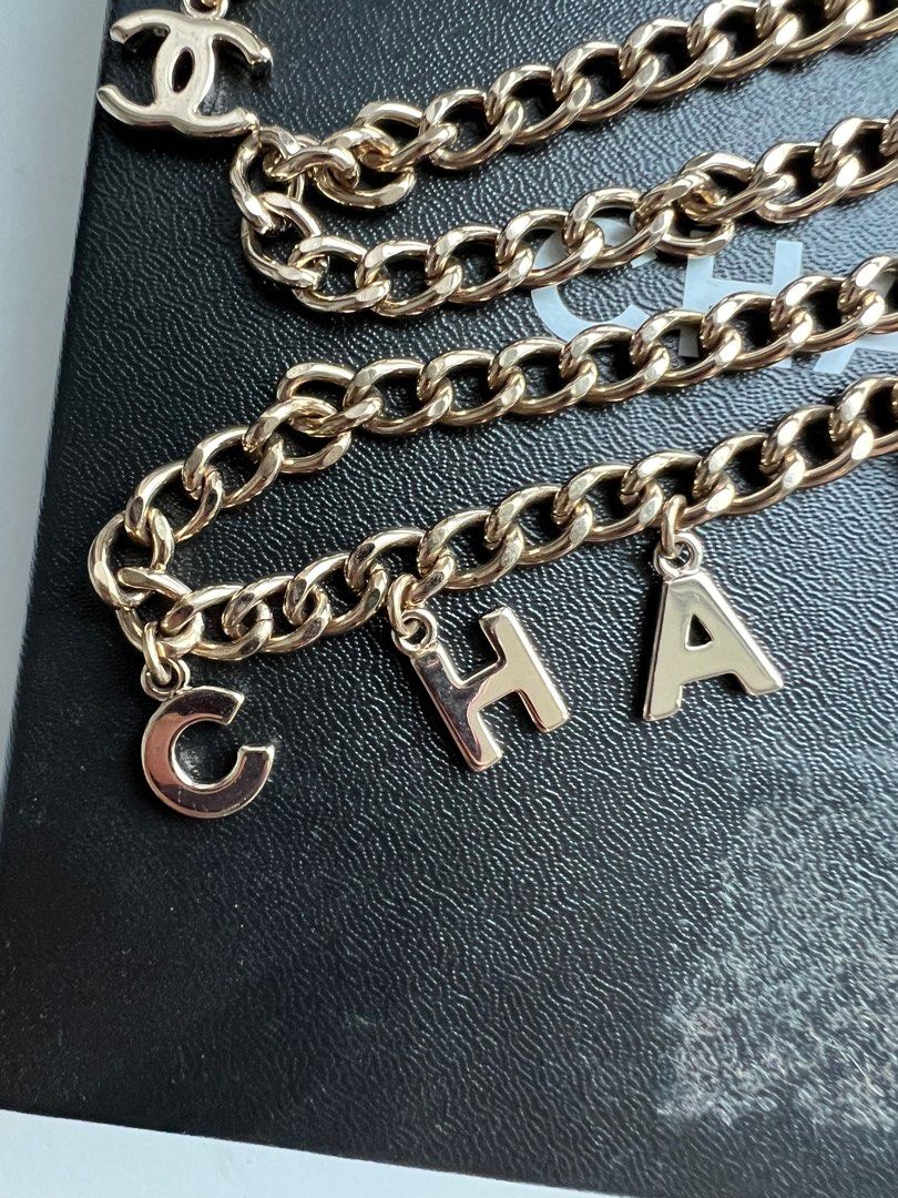 Fake chanel cheap chain belt