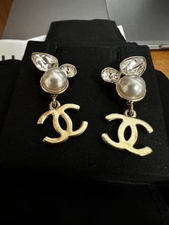 Affordable chanel earrings authentic with receipt For Sale