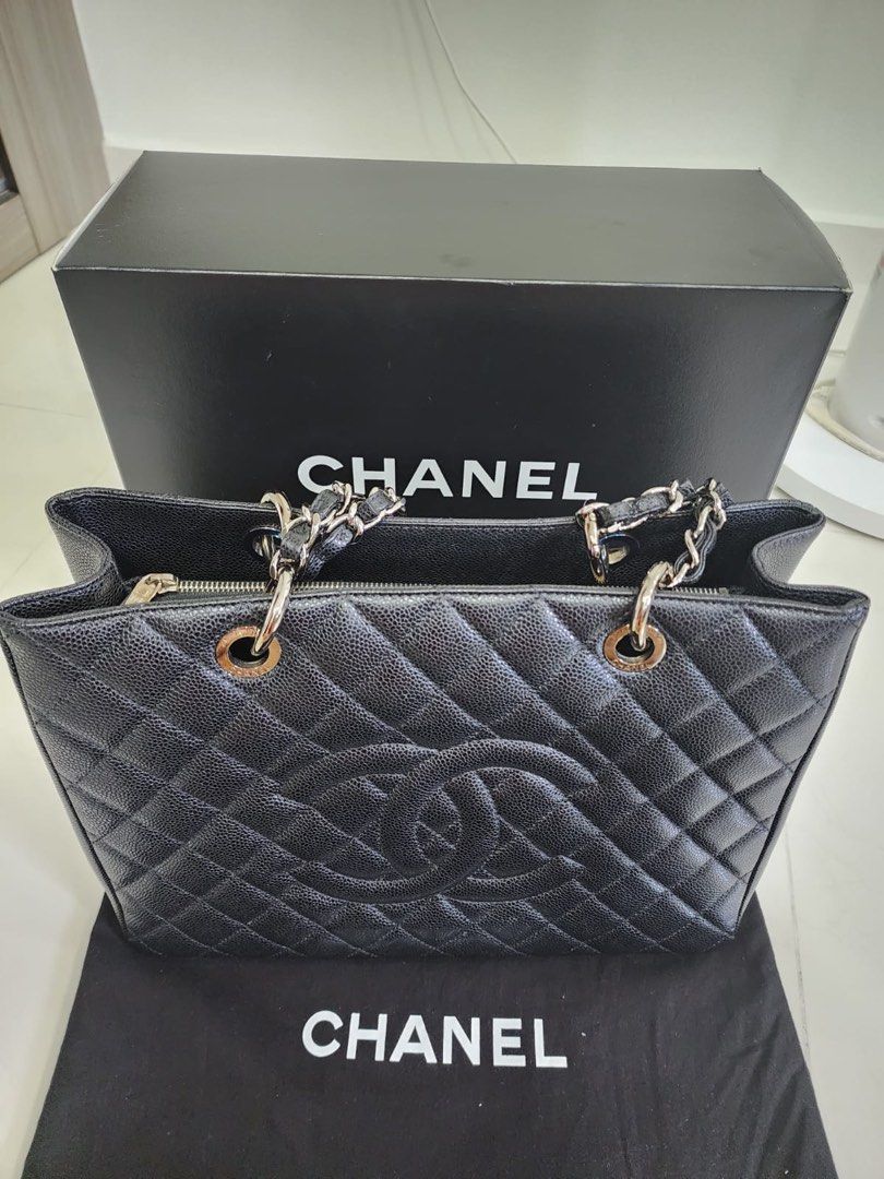 Chanel GST grand shopping tote silver hardware, Luxury, Bags & Wallets on  Carousell