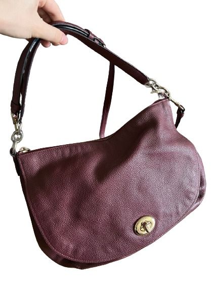 Coach turnlock hobo gunmetal sale