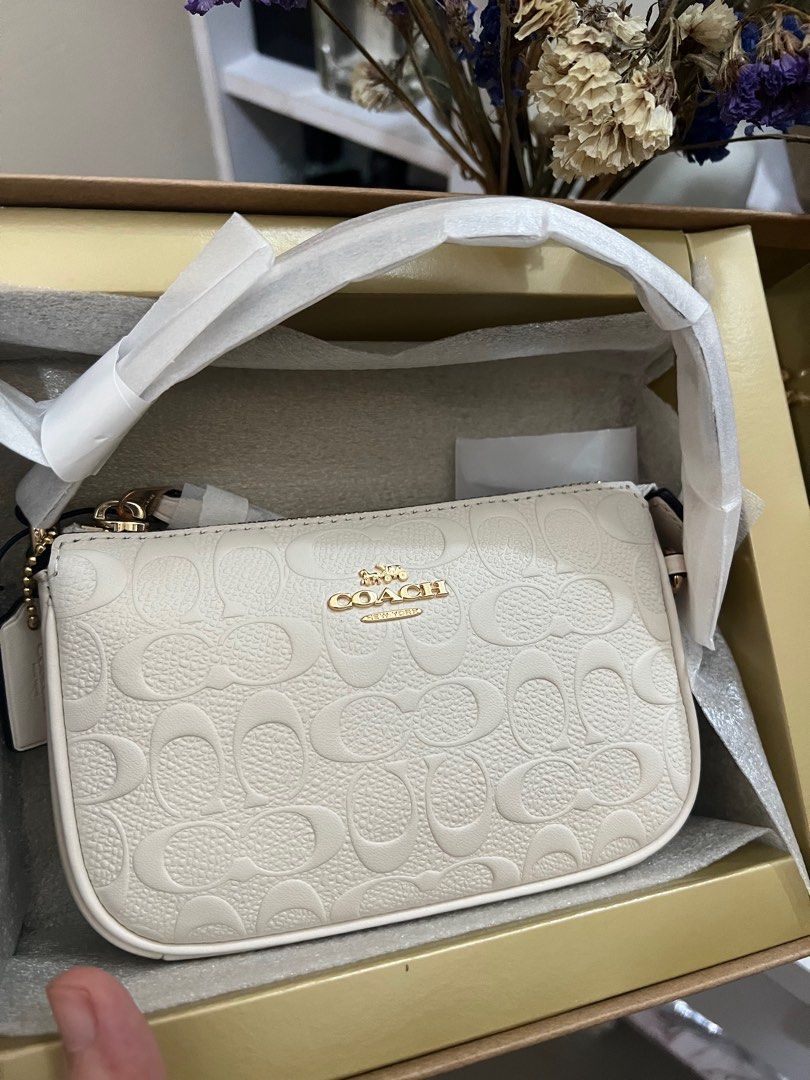 Coach Nolita 15 signature leather in chalk white, Luxury, Bags & Wallets on  Carousell