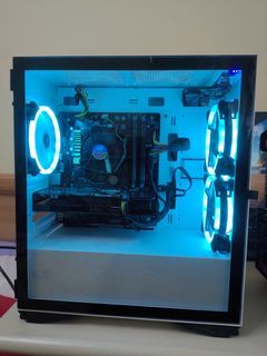 Computer Desktop+Asus 27inch monitor+Acoustic Guitar+Longboard Skateboard+RGB gaming mouse keyboard