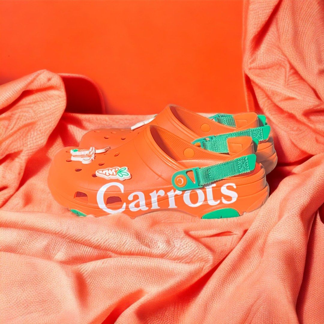 Crocs x Carrots Clogs (Category: Slippers & Slides) located in Quezon City. Submitted by godspeed___ (Listing ID 1235423000, Image 2). Description: FOR SALE ONLY 🫵 | RUSH 🥕 Crocs x Carrots Classic All Terrain Clog Size 12 US Mens Used once, good condi 3,490 ONLY 📍QC Actual item posted except for the last pic (for reference).