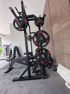 Complete weight set, bars and plates