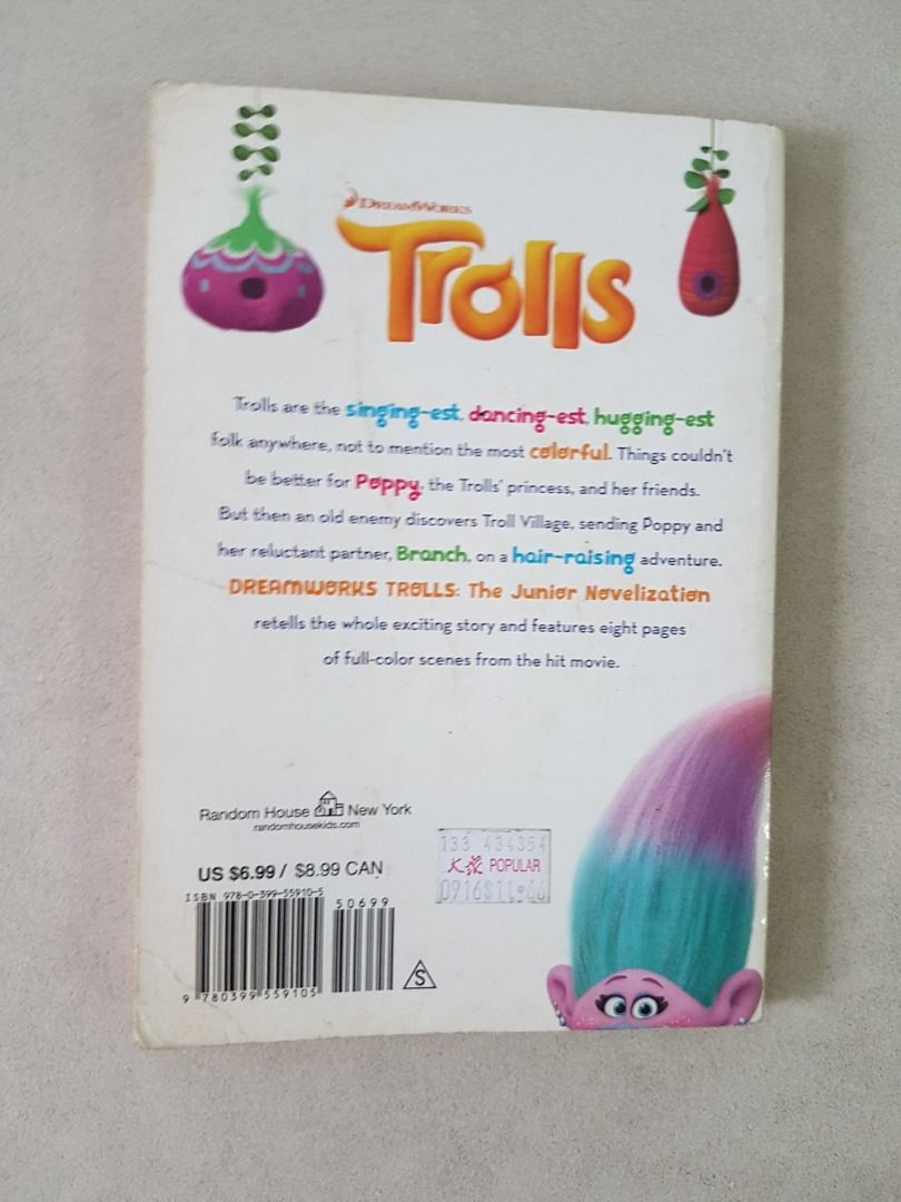 Dreamworks Trolls - The Junior Novelization, Hobbies & Toys, Books ...