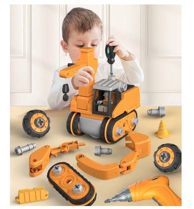 Engineer Role Play Pretend Play Toy 4 in 1 Transforming Construction Vehicle Truck DL0099