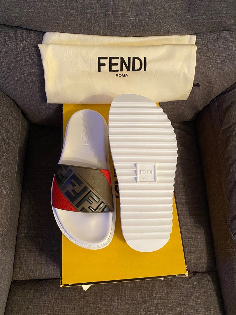 colorful fendi slides
