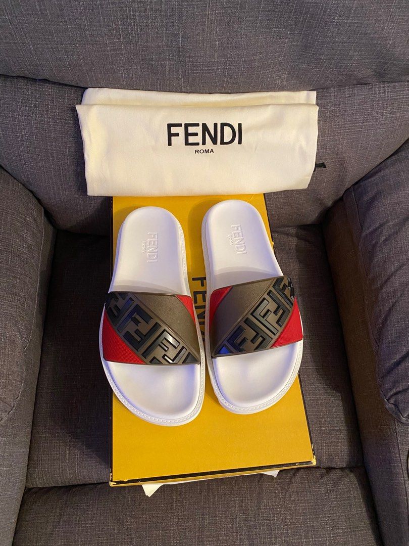 colorful fendi slides