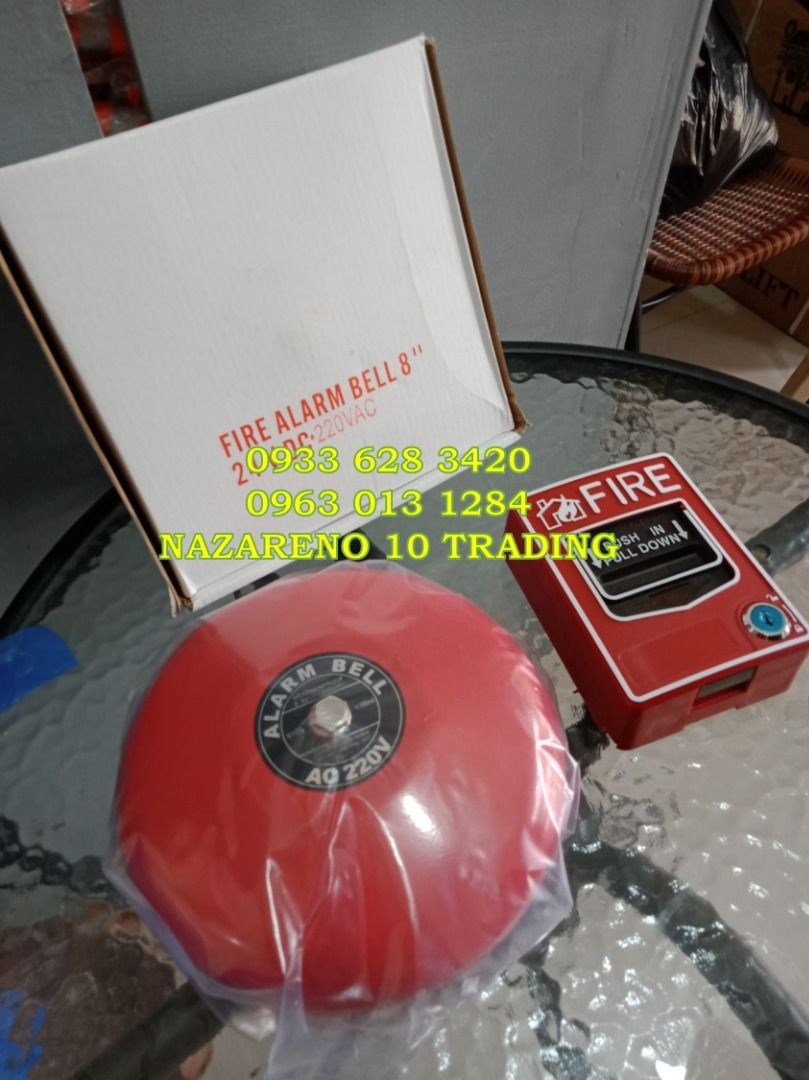 Fire Alarm Bell 8" Pull Down Conventional Manual Call point, Furniture