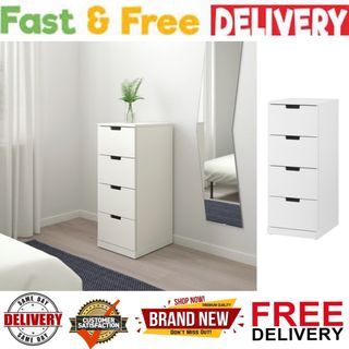 Free delivery brand new white chest of 4 drawer