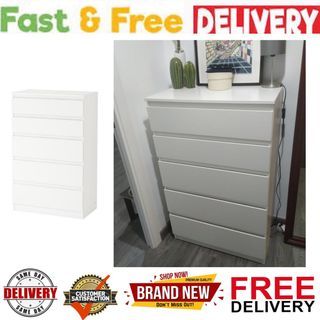 Free delivery Chest Of Drawers white colour 2 colours available black-brown