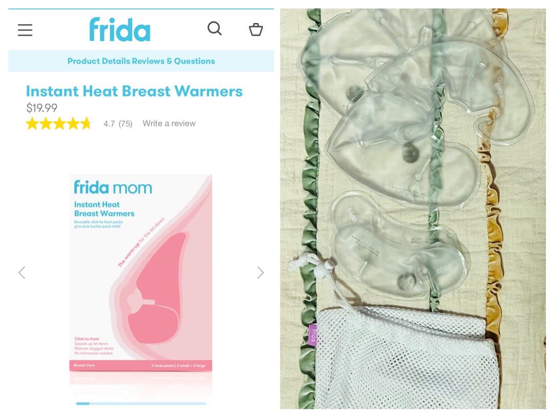  Frida Mom Instant Heat Reusable Breast Warmers