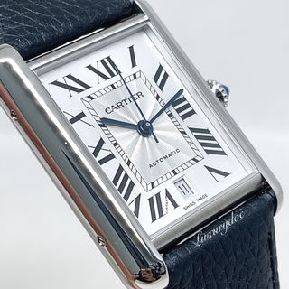 FS.BNIB CARTIER TANK MUST XL AUTOMATIC DATE LEATHER STRAP WATCH WSTA0040