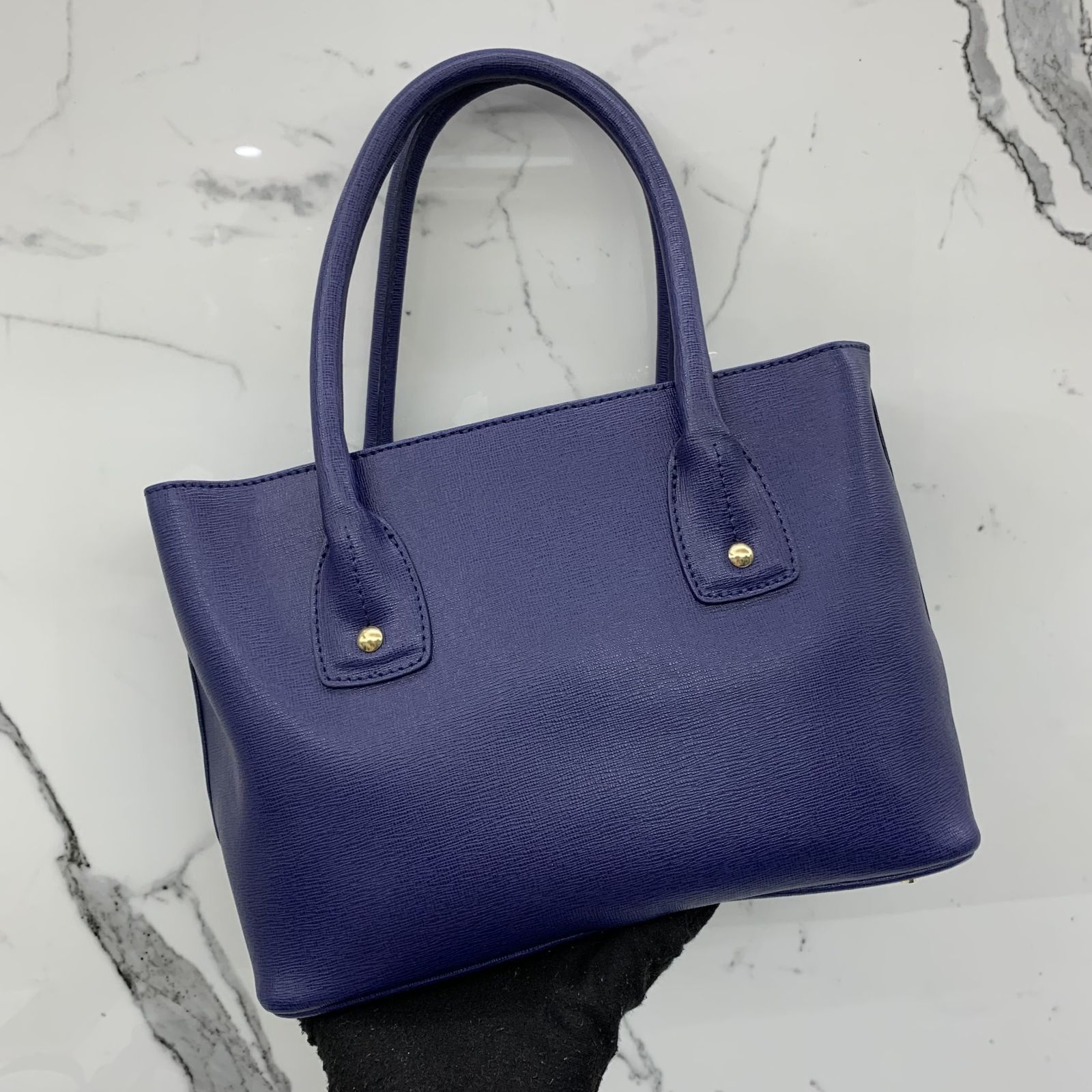 FURLA BLUE LEATHER 2WAY TOTE BAG 237015476 WE Luxury Bags