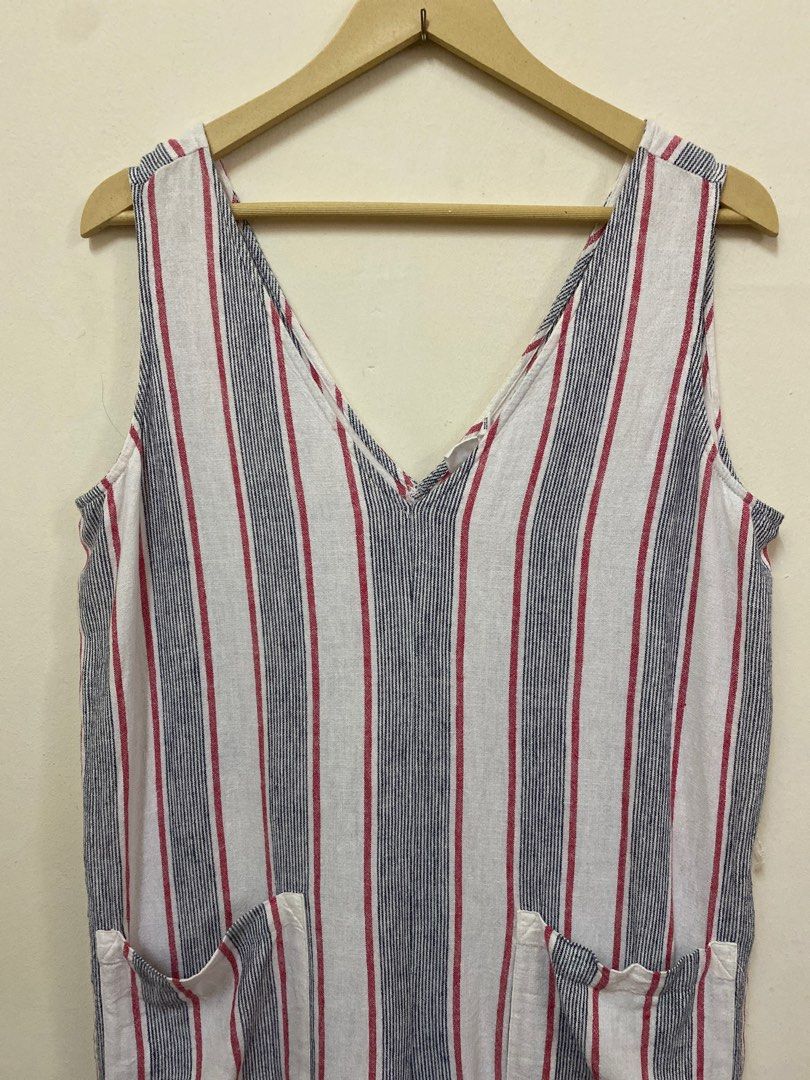 Gap store striped jumpsuit