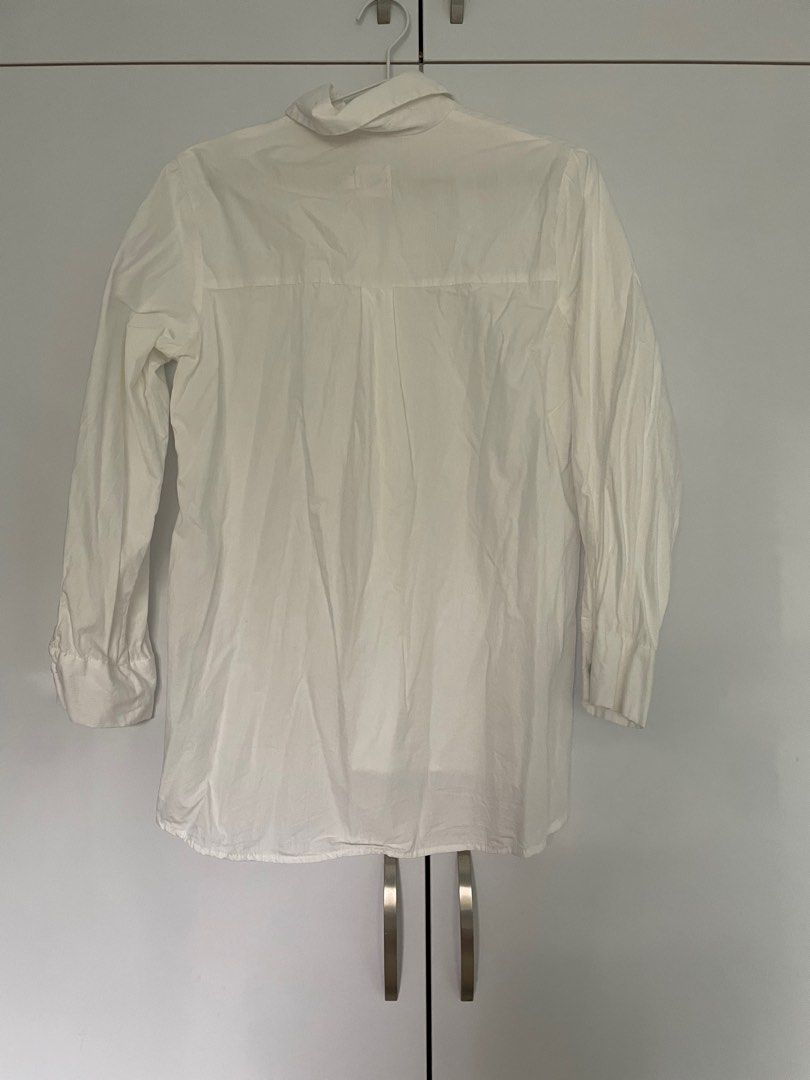Gemme Clothing Shirt in White, Women's Fashion, Tops, Shirts on Carousell