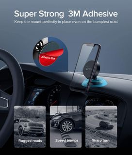 GETIHU Car Phone Holder, Universal Dashboard Magnetic Phone Mount for Car, 360° Rotatable Hands Free Cell Phone Car Holder for GPS