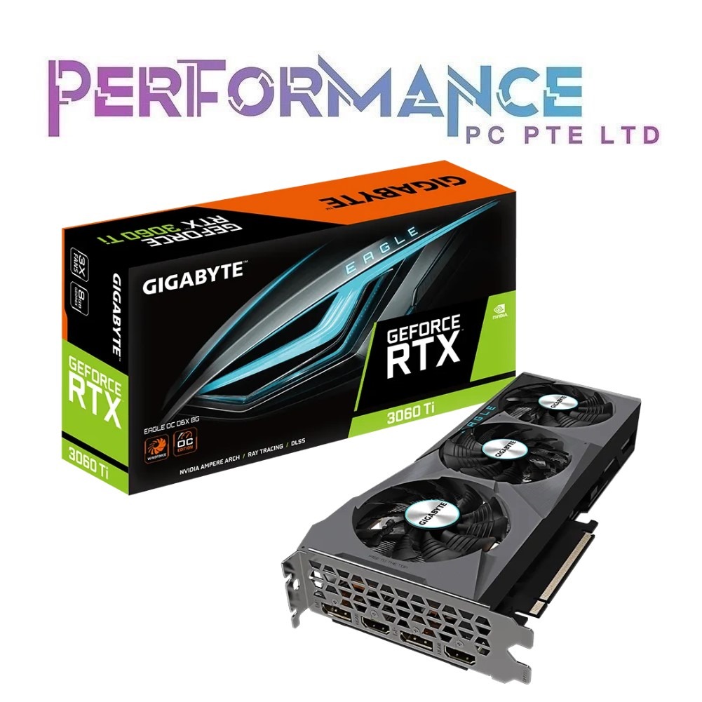 Gigabyte GeForce RTX 3060Ti EAGLE OC LHR Edition 8GB GDDR6X Graphics Card GPU (3 YEARS WARRANTY