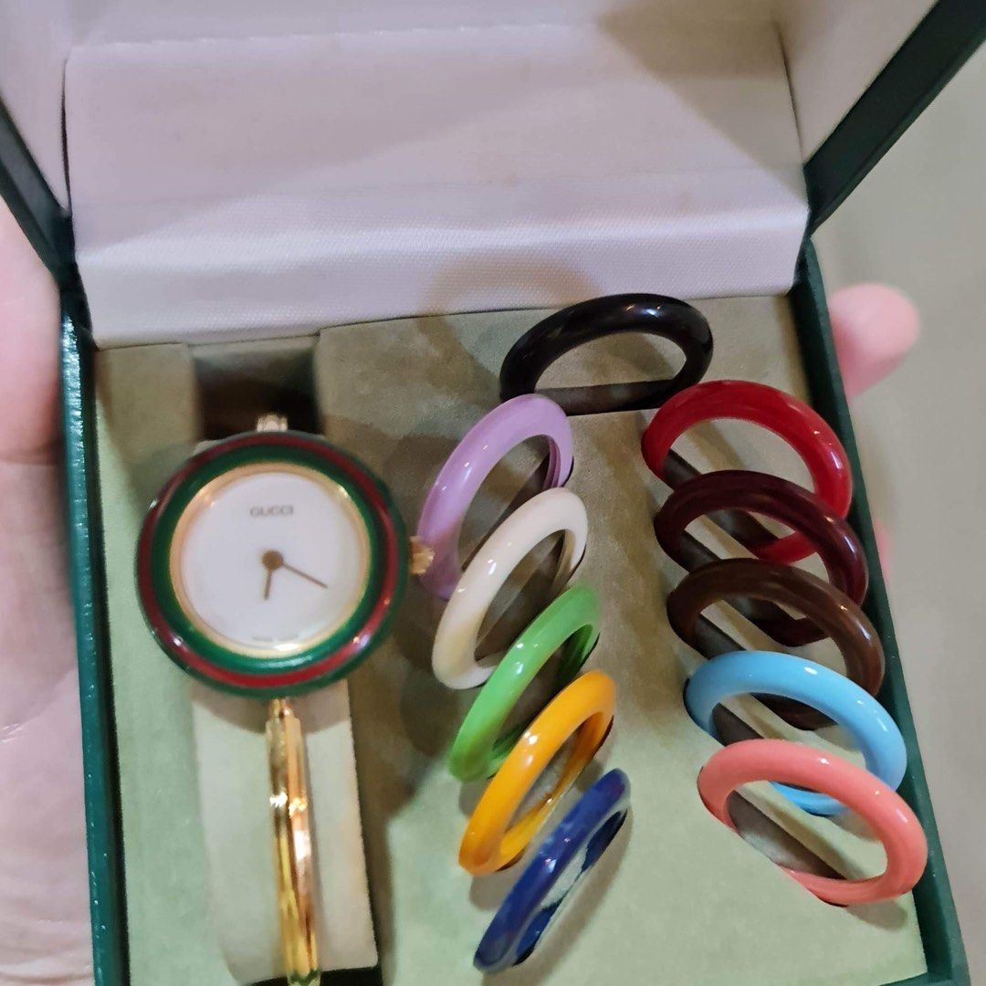 Gucci Watch (Category: Luxury Watches) located in Navotas City. Submitted by _strawberrymelon (Listing ID 1235451726, Image 2). Description: Original preloved gucci watch M-L size in prestine condition Low ballers will not entertained .