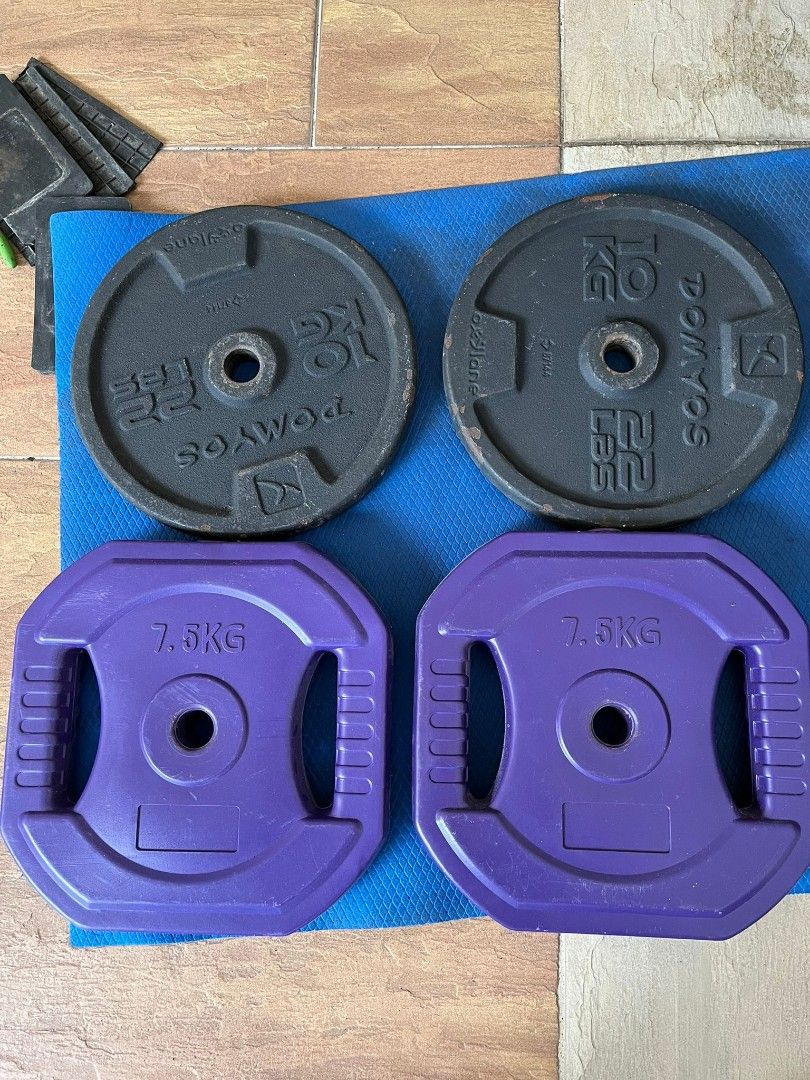 Gym weight plate 35kg, Sports Equipment, Exercise & Fitness, Weights